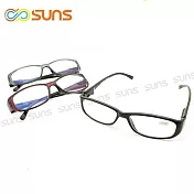 台灣製 濾藍光老花眼鏡 簡約款 高硬度耐磨鏡片 配戴不暈眩 紫紅色100度