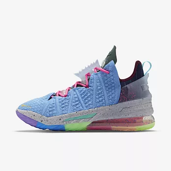 Nike Lebron Xviii Ep [DM2814-400] 男鞋 籃球鞋 運動 包覆 支撐 緩震 貼合 水藍 灰 26.5cm 水藍/灰