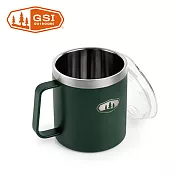 【美國GSI】不鏽鋼真空露營杯-444ml墨石綠