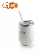 【美國GSI】不鏽鋼真空吸管杯-355ml珍珠白