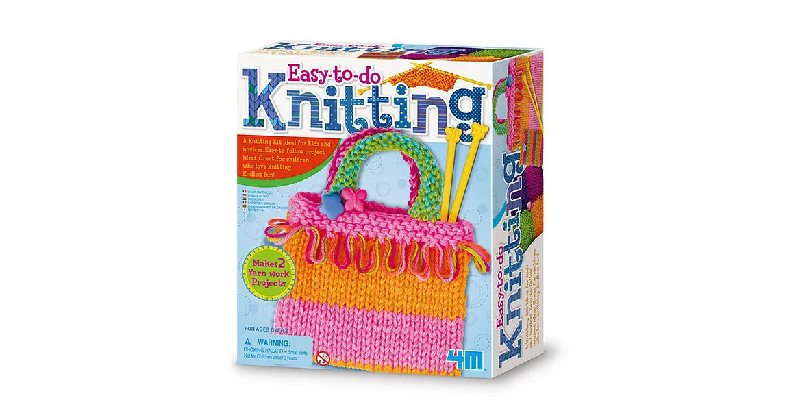 【4M】02753 美勞創作-彩虹編織袋 Knitting Art