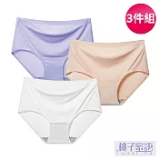 桃子蜜語 裸感親膚空氣褲3件組 其他 (紫、白、膚)各1