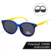 【SUNS】兒童彈力太陽眼鏡 經典韓版寶麗來鏡片 抗UV400 S14 藍框黃腳