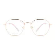 【大學眼鏡-配到好】韓版簡約流行玫瑰金光學眼鏡 HY66005C16 玫瑰金