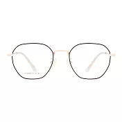 【大學眼鏡-配到好】韓版簡約流行黑金光學眼鏡 HY66005C14 黑金