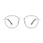 【大學眼鏡-配到好】韓版簡約流行黑銀光學眼鏡 HY66029C2 黑銀