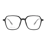 【大學眼鏡-配到好】大框多邊顯瘦韓版流行黑光學眼鏡 HY66040C1 黑