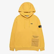 National Geographic 中性 OVERFIT WOVEN POCKET CONCEPT HOODIE 連帽上衣 芥末黃 90 黃色