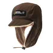 National Geographic 中性 REVERSABLE HAT 抓絨飛行保暖帽 棕 棕