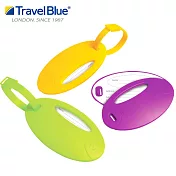 【 Travel Blue 藍旅 旅行配件 】 Neon 螢光行李掛牌(2入/組) 三色任選 紫色