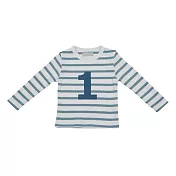 TiDi 英國 Bob & Blossom 條紋歲數棉質長袖T恤 12M 海軍藍