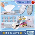 (買2送4超值組)日本小林百貨-免水洗去污亮白鞋靴專用清潔擦拭濕巾12入x2包(加送抹布2條+鞋刷2支)