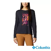 Columbia 哥倫比亞 女款- LOGO印花長袖上衣 UAK02770 XS 美規 深藍