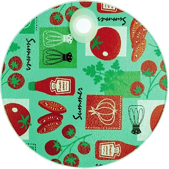 《KitchenCraft》圓型玻璃隔熱墊(番茄) | 桌墊 鍋墊 餐墊 耐熱墊 杯墊