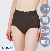 【日本GUNZE】美臀塑身高腰無痕三角小褲(TC6071-BLK) M 黑