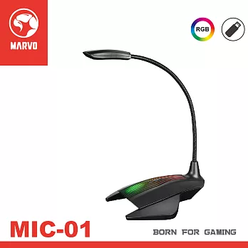 【MARVO】MIC-01魔蠍電競RGB全向麥克風USB