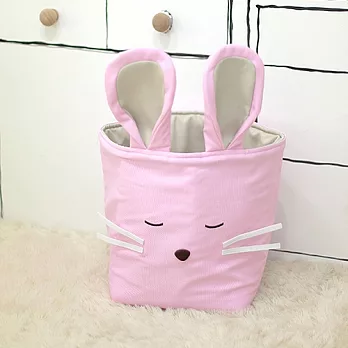 韓國Hello HiZoo 手工製動物造型多功能收納籃(摺疊收納箱/收納桶/置物籃/收納箱) 兔子