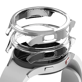 Rearth Ringke 三星 Galaxy Watch 4 (44mm) 手錶輕薄保護殼 1透1銀