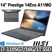 msi微星 Prestige 14Evo A11MO-067TW 14吋 創作者筆電 (i7-1195G7/16G/1T SSD/Win10/石墨灰)