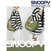 【HOOK’S 史努比系列】Snoopy 王牌飛行員50周年紀念帆布包 軍綠色