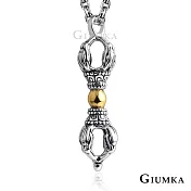 GIUMKA白鋼項鍊金剛杵項鏈 獸首造型潮流款個性短鍊 單個價格 MN08095 50cm 金色