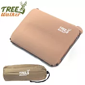 TreeWalker 3D立體自動充氣枕-咖啡色