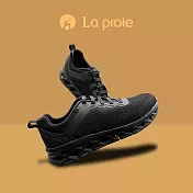 【La proie 萊博瑞】男式休閒健走鞋(鞋帶款)FAB071030-兩色 EU41 黑色