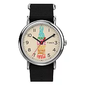 【TIMEX】天美時 x Coca-Cola 限量聯名系列 可口可樂手錶 (米x黑 TXTW2V29800)