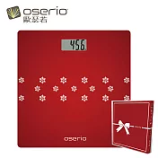 oserio 歐瑟若 數位體重計 BNG-207(精裝禮物盒版) 紅色