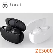 日本Final ZE3000 IPX4 高音質低延遲 aptX Adaptive編解碼 新經典發燒級真無線藍芽耳機 公司貨保1年 2色 黑色