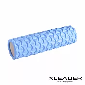 【Leader X 】環保EVA專業舒展按摩肌肉放鬆滾筒 滾輪 瑜珈柱 2色 海洋藍