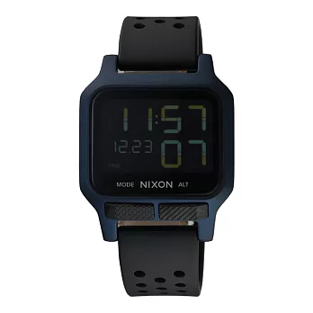 NIXON THE HEAT 極限運動輕薄電子腕錶-藍黑
