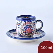 波蘭陶 野莓物語系列 濃縮咖啡杯盤組 100ml 波蘭手工製