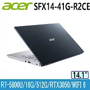 ACER SFX14-41G-R2CE 夜幕藍(R7-5800U/16G/RTX3050-4G/512G PCIe/W10/FHD/14)AMD R7 輕薄效能筆電