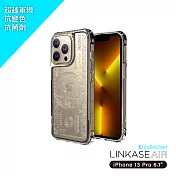 ABSOLUTE LINKASEAIR iPhone 13 Pro (6.1吋)專用 電子蝕刻技術防摔抗變色抗菌大猩猩玻璃保護殼-美金 13 Pro專用
