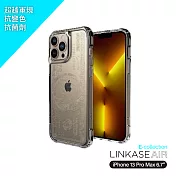 ABSOLUTE LINKASEAIR iPhone 13 Pro Max (6.7吋)專用 電子蝕刻技術防摔抗變色抗菌大猩猩玻璃保護殼-美金 13 Pro Max專用