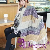 【Decoy】渲染流蘇＊仿羊毛編織圍巾/顏色可選 黃紫