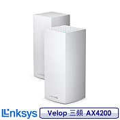 Linksys Velop 三頻 AX4200 Mesh WiFi6 二入 網狀路由器 MX8400