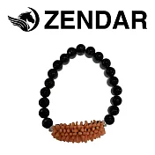 【ZENDAR】頂級天然深水珊瑚直側球黑瑪瑙手鍊(67621)