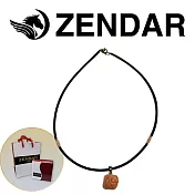 【ZENDAR】頂級天然深水珊瑚玫瑰花黑膠項鍊(78305)