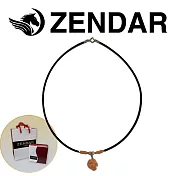 【ZENDAR】頂級天然深水珊瑚玫瑰花黑膠項鍊(715973)