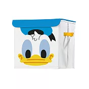 Disney迪士尼 唐老鴨方形摺疊收納箱 衣物置物箱 整理箱 收納盒 收納櫃_ 大臉款