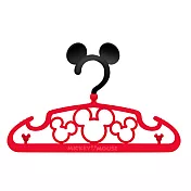 [迪士尼] 多功能塑膠兒童衣架32cm 米奇米妮(5入/組)_ 米奇-紅