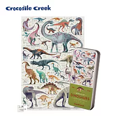【美國Crocodile Creek】鐵盒圖鑑拼圖─恐龍世界─150片