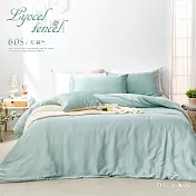 【DUYAN 竹漾】60支萊賽爾天絲雙人床包被套四件組 / 淺茶奶綠 台灣製