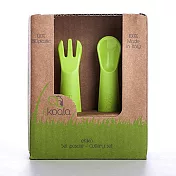 【eKoala】eKiko叉匙組 義大利天然無毒環保兒童餐具 綠色