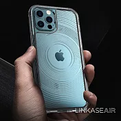 ABSOLUTE LINKASEAIR iPhone 12 Pro Max (6.7吋)專用 電子蝕刻技術防摔抗變色抗菌大猩猩玻璃保護殼-圓圈 12 Pro Max專用