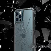 ABSOLUTE LINKASEAIR iPhone 12 Pro Max (6.7吋)專用 電子蝕刻技術防摔抗變色抗菌大猩猩玻璃保護殼-裂紋 12 Pro Max專用