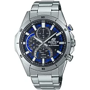 【CASIO】EDIFICE 纖薄 網格 太陽能電力 時尚腕錶-黑藍面(EFS-S610D-1A)