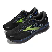 Brooks 慢跑鞋 Adrenaline GTS 22 男鞋 黑 藍 黃 緩震 路跑 腎上腺素 1103661D069
